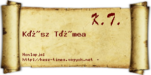 Kész Tímea névjegykártya
