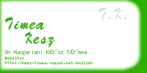 timea kesz business card